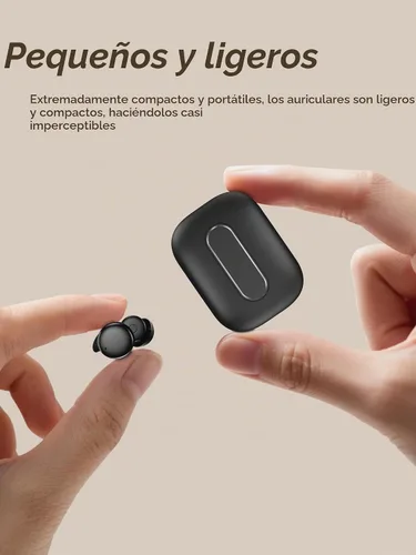 Vista 4 de Auriculares para dormir, audífonos para dormir de lado, pequeños auriculares invisibles para dormir, cómodos bloqueo de ruido, auriculares