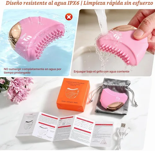 Vista 7 de Electric Heated Lymphatic Brush with Thick Raised Silicone Bristles