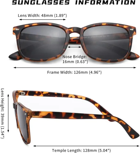 Vista 3 de COASION Lentes de sol polarizados para niños, protección UV 400, para niñas y niños, estilo retro clásico, para niños de 3 a 12 años