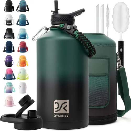 Vista 108 de DYSANKY Botella de agua aislada de 32 onzas, metal al vacío de acero inoxidable grueso, jarra de agua deportiva portátil para gimnasio y senderismo