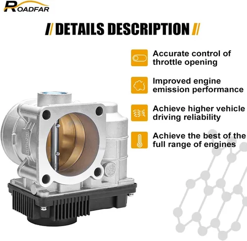 Vista 3 de Cuerpo del acelerador: 16119JF00B ROADFAR Fit para Nissan para Altima 2002 2003 2004 2005 2006 2.5l, para Nissan para Sentra 2002 2003 2004 2005