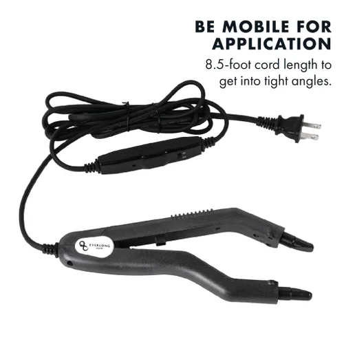 Vista 6 de everlong Hair - Herramienta de unión de fusión de cabello patentado de grado profesional, ergonómico, patentado, pegamento de queratina, conector
