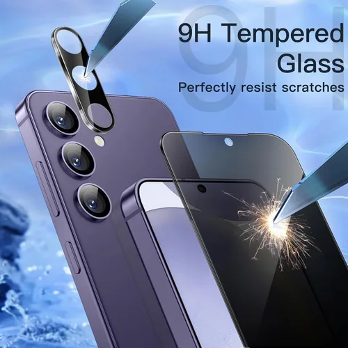 Vista 6 de JETech Funda magnética para Samsung Galaxy S24 Plus 5G y protector de pantalla de privacidad con protector de lente de cámara