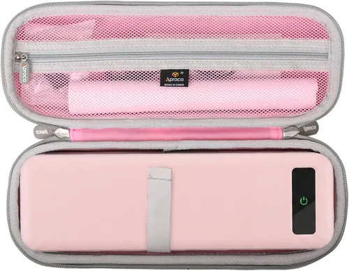 Vista 9 de Aproca - Funda compatible con impresoras portátiles TATTMUSE A285M / JADENS/MUNBYN ITP01, bolsa rígida de almacenamiento para accesorios, color gris