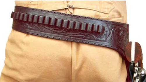 Vista 3 de Hilason Western Right Hand Gun Holster Rig 22 Cal Leather Cowboy