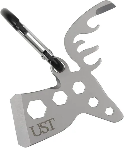 Vista 21 de UST Tool-a-Long - Mosquetones multiherramienta con construcción duradera y compacta de acero inoxidable para senderismo, kayak, campamento, viajes