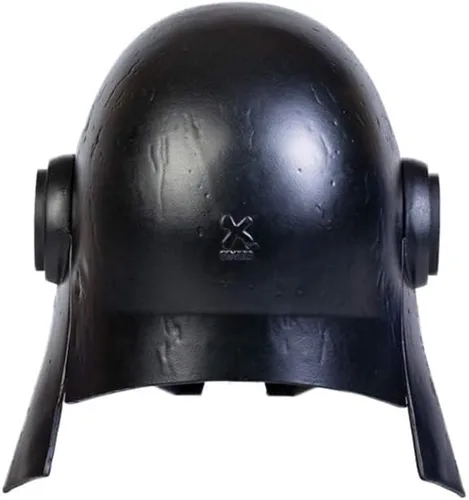 Vista 5 de Evere - Casco de cosplay de Halloween Deluxe, máscara de resina para toda la cabeza, utilería de cosplay, para interpretar roles, coleccionable Negro