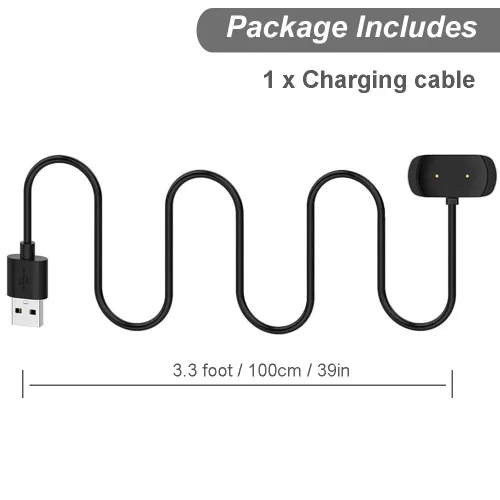 Vista 3 de Cargador para Amazfit Bip 5, Bip 3 Pro, BIP U Pro, T-Rex Pro, GTS 4 Mini, GTS 2 Mini, GTS 2e, GTS 2, GTR 2e, GTR 2, GTR Mini Smart Watch - Cable