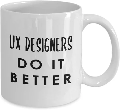 Vista 2 de Funny Gifts for UX Designer Coffee Mug Tea Cup - Do Better - User Experience UI User Interface Design Artist Team Dept Graphic Digital Multimedia