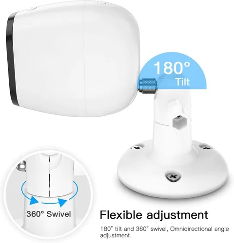Vista 4 de 【Última versión】 Soporte de pared ajustable para interiores y exteriores para Arlo Essential/XL Gen 2/Pro/2/3/4/Arlo Pro 5s/Ultra/, eufyCam 2C/2C