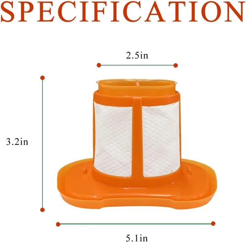 Vista 7 de Diteje Paquete de 4 accesorios de filtro de vacío de repuesto compatibles con Black and Decker HHVK HHVK320J10 HHVK320JZ01 HHVK415B01 HHVK515JP07