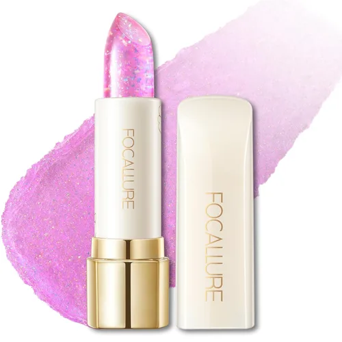 Vista 18 de FOCALLURE Lápiz labial brillante hidratante, acabado brillante perlado, bálsamo labial tintado hidratante con textura cremosa, mancha de labios