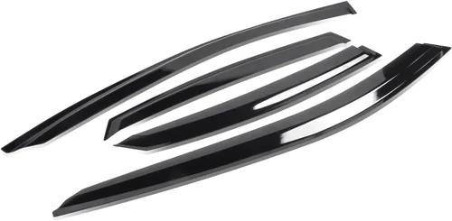 Vista 16 de Auto Dynasty 4 unidades de protector de lluvia para ventana con cinta adhesiva compatible con Sportage 2005-2010, acrílico