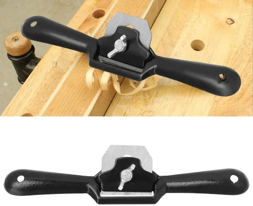 Vista 5 de Cepilladoras de mano ajustables de madera de 9 pulgadas de avión de corte Spokeshave Herramienta de recorte de madera para cepillar superficie