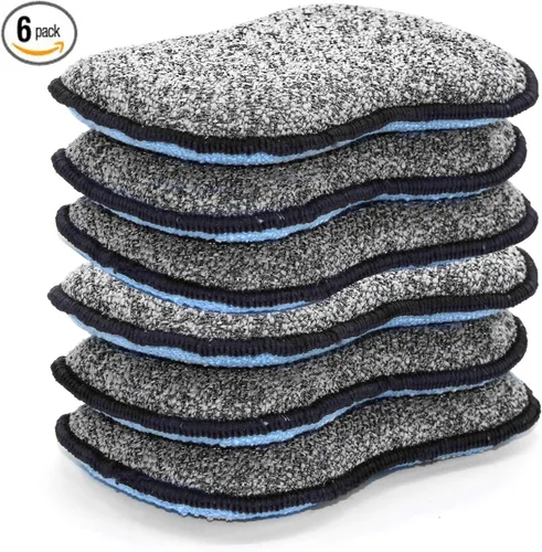 Vista 2 de Scrub- it - Esponjas multiusos para cocina - Esponja de microfibra antiarañazos junto con poder de fregado resistente, limpieza sin esfuerzo