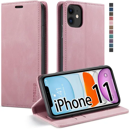Vista 26 de japezop Funda para iPhone 11 Pro, iPhone 11 Pro funda tipo cartera para mujeres u hombres con [bloqueo RFID] soporte para tarjetas de crédito, funda