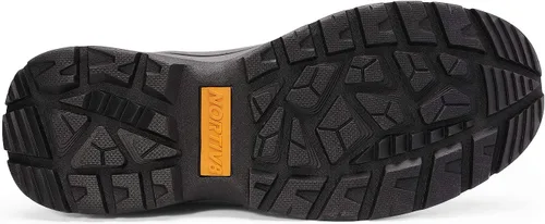Vista 4 de NORTIV 8 Botas de senderismo impermeables para hombre, botas de senderismo de cuero medio tobillo