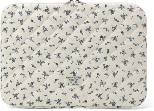 Vista 23 de Funda acolchada para laptop de 15 a 15.6 pulgadas, bonita funda protectora acolchada para computadora portátil con estampado floral para MacBook