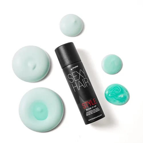 Vista 3 de SexyHair Style Blow It Up - Espuma de gel voluminizante, 5 onzas, hasta un 50% más de volumen, añade brillo