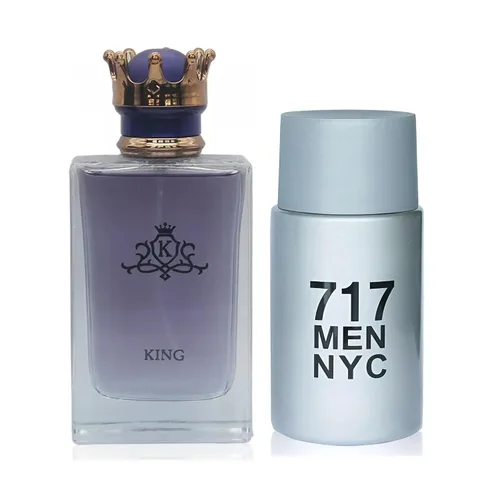 Vista 16 de King&1 Billion Lucky Men Colonia Set Eau De Parfum Spray para hombres, notas afrutadas enriquecidas por una fuerte fragancia a base de madera, ideal
