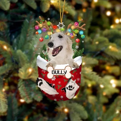 Vista 18 de IZI POD Affenpinscher Adorno de Navidad personalizado para perro, adorno de bolsillo de nieve para perro para árbol de Navidad, adorno acrílico