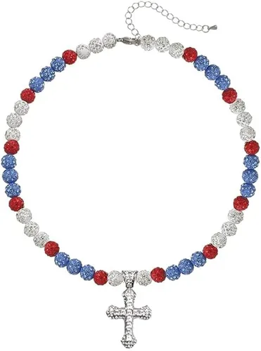 Vista 15 de Collar de béisbol – Collar de colección de hielo con cuentas de arcilla brillante con purpurina para hombres y niños, regalos geniales