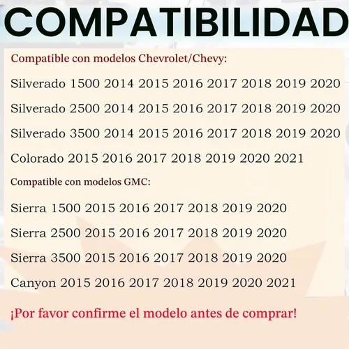 Vista 2 de SUPALAND Llavero con Control Remoto de Repuesto Compatible con Chevy Silverado GMC Sierra 1500 2500 3500 2014-2016 2017 2018 2019 2020 GMC Canyon
