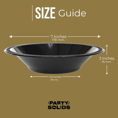 Vista 5 de Exquisite Party Solids - Cuencos desechables de plástico de 12 onzas para sopa de comida caliente, 100 unidades, para sopa, ensalada, cereales