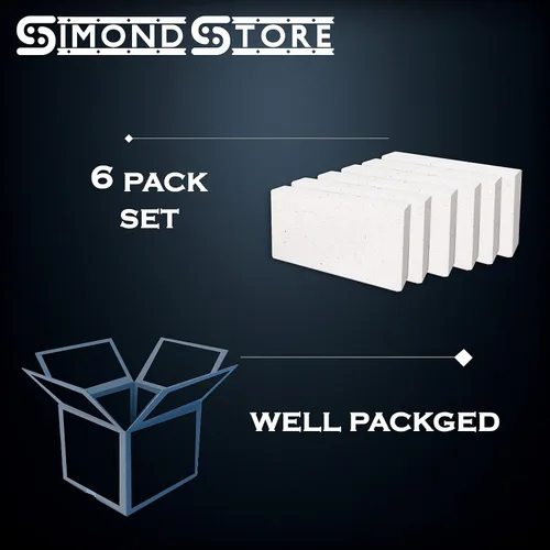 Vista 8 de SIMOND STORE Ladrillos de fuego aislantes – 2500F clasificado 0.75 x 4.5 x 9 pulgadas, ladrillos de fuego suaves para horno de forja, horno