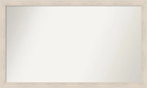 Vista 469 de Amanti Art Espejo personalizado, espejo de baño estrecho Alexandria White Wash, espejo de pared o espejo de tocador de baño sobre el fregadero