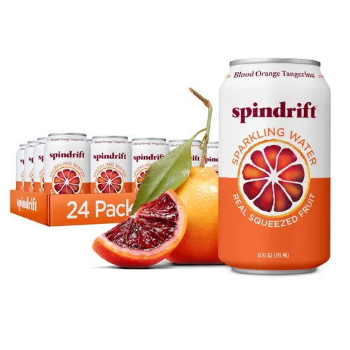 Vista 11 de Spindrift Agua con gas, sabor a bayas Belli, hecha con fruta exprimida real, latas de 12 onzas líquidas, paquete de 24 (solo 13 calorías por lata)