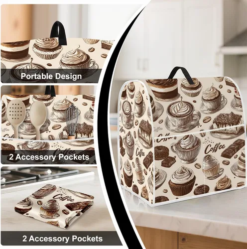 Vista 6 de Cubierta antipolvo de cocina compatible con batidora de pie de 4.5 Postre