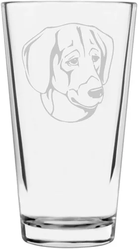 Vista 187 de Podenco Canario - Vaso de pinta de 16 onzas con temática de perro personalizado