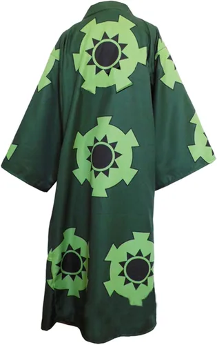 Vista 2 de Hainnum Roronoa - Kimono de anime para cosplay, disfraz de Wano Country Deluxe con capa, trajes de Halloween