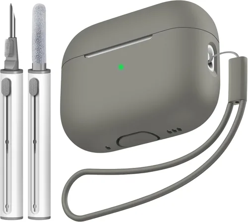 Vista 35 de Compatible con Airpods Pro 2 Case, Funda Protectora de Piel de Silicona Suave con Kit de Limpieza y Cordón Compatible para AirPod Pro de 2ª