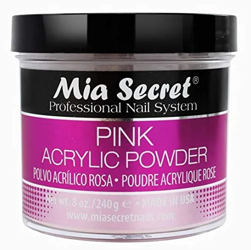 Vista 3 de MIA SECRET Juego de 2 piezas de polvo acrílico, transparente + rosa, 8 onzas