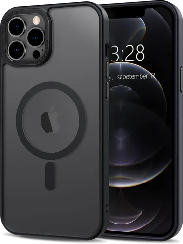 Vista 274 de Anuck - Funda magnética para iPhone 11 compatible con MagSafe, carcasa trasera mate translúcida dura, borde de TPU, delgada, resistente a impactos