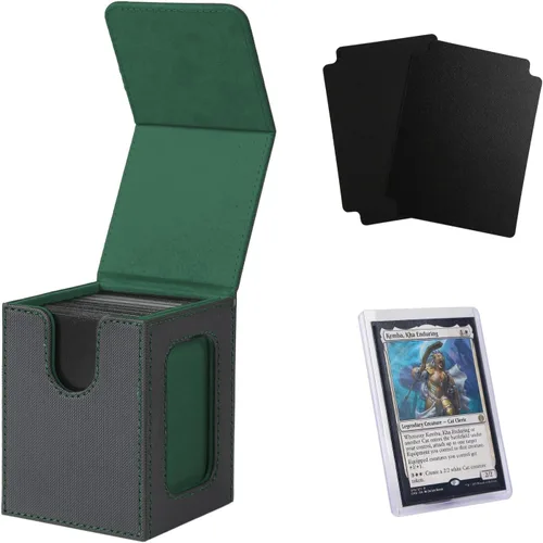 Vista 25 de Venssu MTG Caja de cubierta con pantalla Commander, funda para cartas de ángel para 120 tarjetas de una sola funda, caja de almacenamiento