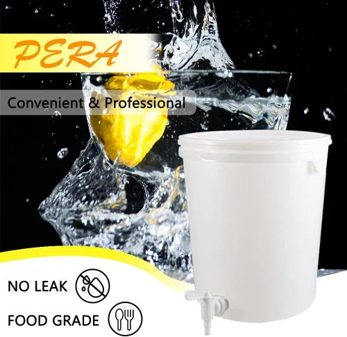 Vista 5 de Paquete de 2 cubos de embotellado con espita de plástico, espita de repuesto para cerveza o refrescos caseros