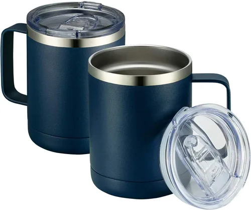 Vista 52 de MEWAY - Taza de café con asa, vaso térmico