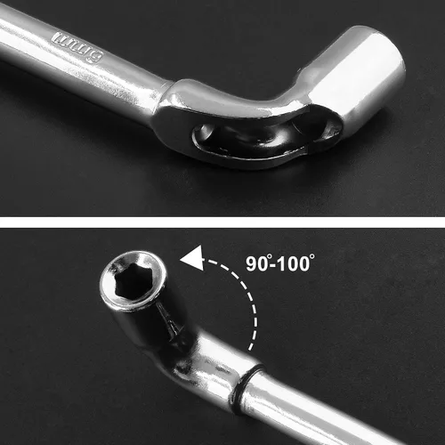 Vista 6 de Piutouyar Llave hexagonal en forma de L métrica de 0.236 in, llave hexagonal de codo de doble cabeza para herramienta de reparación mecánica, 1