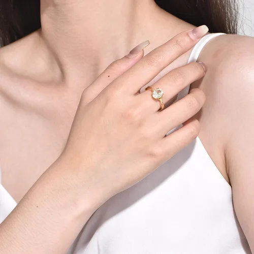 Vista 3 de Anillo de compromiso ovalado para mujer, corte hielo triturado de 2.5 quilates, anillo de compromiso de plata de ley 925 con circonita cúbica