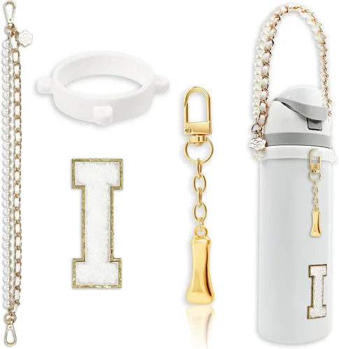 Vista 92 de Letter Handle Strap Accessories with Cute Initial Charm Compatible with Owala Water Bottle 24oz 32oz 40oz Owala Kids