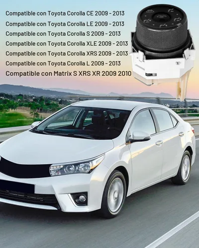 Vista 6 de Interruptor de ventilador de aire acondicionado HVAC Modo de clima Compatible con Toyota Corolla CE LE S XLE XRS L 2009 2010 2011 2012 2013 Matrix S