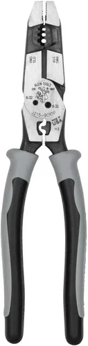 Vista 10 de Klein Tools Alicates multiherramienta J215-8CR, fabricados en Estados Unidos, herramienta híbrida multipropósito/crimpadora, pelacables, corte