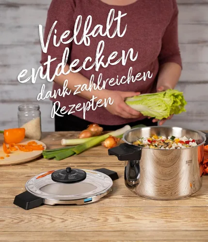 Vista 5 de Kuhn Rikon Duromatic Classic NEO - Olla a presión con mango lateral de 3,5 L, hecha en Suiza, ultrarrápida y eficiente energéticamente, base súper