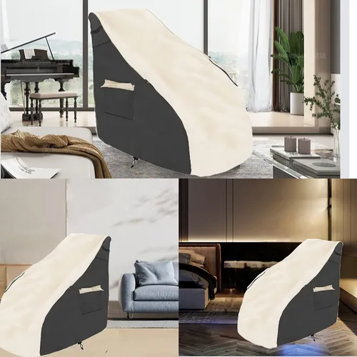 Vista 7 de Funda para silla de masaje, 600D protector de silla de masaje shiatsu de cuerpo completo, 59 x 39 x 55 pulgadas, fundas para sillón, con cordón