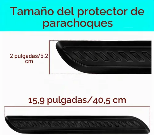 Vista 3 de Parche Anticolisión Tira Protectora de Parachoques de Coche Protector de Parachoques Antiarañazos Moldura Protector Universal de Parachoques Trasero