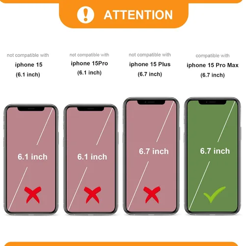 Vista 2 de Bocasal Funda tipo cartera cruzada para iPhone 15 Pro Max, funda de piel con bloqueo RFID y soporte para tarjetas, funda protectora con cremallera