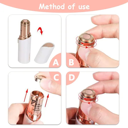 Vista 5 de Cabezales de repuesto impecables compatibles con Finishing Touch Depilación facial impecable Gen 1 Oro rosa (4 piezas) con cepillo de limpieza